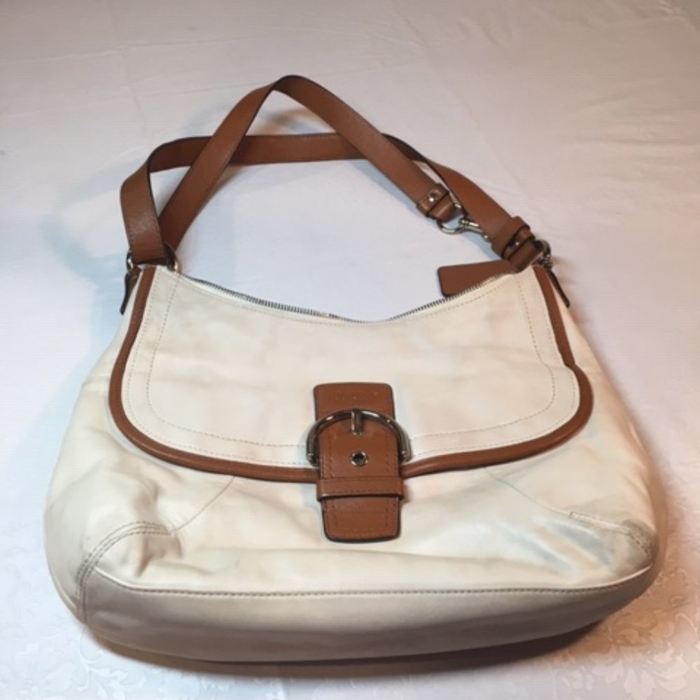 Y2K Coach Leather Soho Flap Duffel Shoulder Hobo Zip Crossbody Bag w/Hangtag